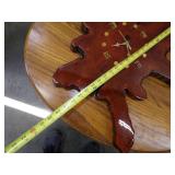 Coffee Table with Unique Wood Slice Clock