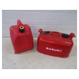 Suzuki Marine Gas Can and Plastic 5 Gallon Can
