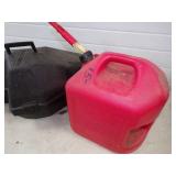 Homelite Chain Saw Case and Plastic 5 Gallon Gas Can