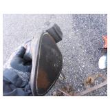 Size 10 Cowboy Boots, Vintage Ice Skates, Motorized Duck Decoy and Duck Decoy with Weight