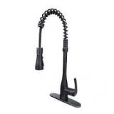 FLOW Motion Activated Single-Handle Pull-Down Spring Neck Sprayer Kitchen Faucet in Oil Rubbed Bronze  Customer Returns See Pictures