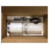 Cayden 6.5 in 1-Light Brushed Nickel Shaded Pendant Light with Clear Plus Etched Opal Glass Shade, No Bulbs Included  Customer Returns See Pictures