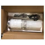 Cayden 6.5 in 1-Light Brushed Nickel Shaded Pendant Light with Clear Plus Etched Opal Glass Shade, No Bulbs Included  Customer Returns See Pictures