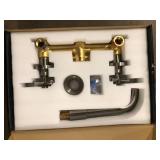 SUMERAIN Modern Double Handle Wall Mounted Bathroom Faucet in Brushed Nickel    Customer Returns See Pictures