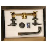 SUMERAIN Modern Double Handle Wall Mounted Bathroom Faucet in Brushed Nickel    Customer Returns See Pictures