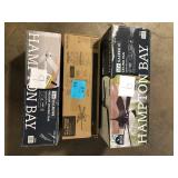 Lot of Assorted Ceiling Lighting Fans Various Models and Conditions some missing pcs  Customer Returns See Pictures