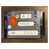 Commercial Electric 4 ft. Multiple Outlet and Wall Mounted Surge Protector Set (3-Pack) Customer Returns See Pictures