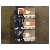 Lot of Hampton Bay Helena 4.7 in 1-Light Brushed Nickel Mini Pendant with Frosted Glass Shades Customer Returns See Pictures