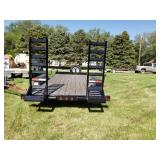 Brand New American Builders Unlimited Trailer- 2 75 lb axels, with a spare, rear fold down gates