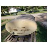 300 Gallon poly tank on a skid