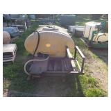 300 Gallon poly tank on a skid