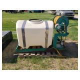 Lesco 200 gallon spray tank with hose reel and skid
