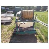 Lesco 200 gallon spray tank with hose reel and skid