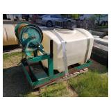 Lesco 200 gallon spray tank with hose reel and skid