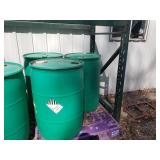 3 55 gallon plastic drums