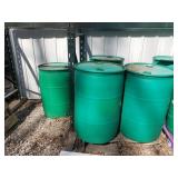 4 55 gallon plastic drums