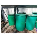 4 55 gallon plastic drums