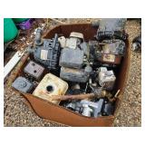 Box of small engines for parts