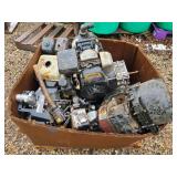 Box of small engines for parts