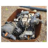 Box of small engines for parts
