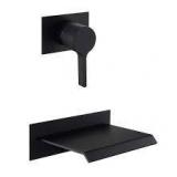 SUMERAIN Modern Single Handle Wall Mounted Roman Tub Faucet with Waterfall Spout in Matte Black   Customer Returns See Pictures