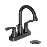 Glacier Bay Deveral 4 in. Centerset 2-Handle High-Arc Bathroom Faucet in Matte Black Customer Returns See Pictures