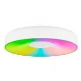 Lot of Commercial Electric 13 in. White Smart Gradient Light Flush Mount with Bluetooth Speaker Powered by Hubspace Customer Returns  See Pictures