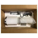 Cayden 6.5 in 1-Light Brushed Nickel Shaded Pendant Light with Clear Plus Etched Opal Glass Shade, No Bulbs Included Customer Returns See Pictures