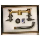 SUMERAIN Modern Double Handle Wall Mounted Bathroom Faucet in Brushed Nickel Customer Returns  See Pictures