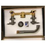 SUMERAIN Modern Double Handle Wall Mounted Bathroom Faucet in Brushed Nickel Customer Returns  See Pictures