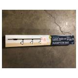 Hampton Bay 4 ft. Brushed Nickel Integrated LED Ceiling Mount Direct wire Track Lighting Kit with Flared Linear Track Head 3-Light   Customer Returns  See Pictures