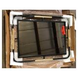 StyleWell Medium Rectangle Black & Gold Modern Accent Mirror (32 in. H x 24 in. W) Customer Returns  See Pictures