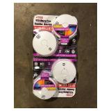 Lot of  Kidde 10-Year Worry-Free Smoke and Carbon Monoxide Detector, Battery Powered with Voice Alarm (2-Pack) Customer Returns  See Pictures