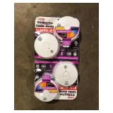 Lot of  Kidde 10-Year Worry-Free Smoke and Carbon Monoxide Detector, Battery Powered with Voice Alarm (2-Pack) Customer Returns  See Pictures