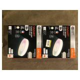 Lot of Commercial Electric 13 in. White Smart Gradient Light Flush Mount with Bluetooth Speaker Powered by Hubspace Customer Returns  See Pictures