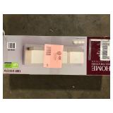 Home Decorators Collection Alberson Collection 3-Light Brushed Nickel LED Vanity Light with Frosted Acrylic Shade  Customer Returns  See Pictures