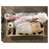 Hampton Bay Helena 19 in 3-Light Brushed Nickel Hanging Chandelier with Frosted Glass Shades for Dining Room   Customer Returns  See Pictures