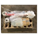 Hampton Bay Helena 19 in 3-Light Brushed Nickel Hanging Chandelier with Frosted Glass Shades for Dining Room   Customer Returns  See Pictures