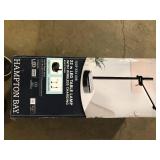 Hampton Bay 22 in. Indoor Black Integrated LED Table Lamp with Built-in Wireless Charging Pad   Customer Returns  See Pictures