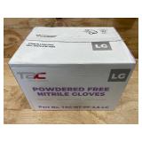 Case of TAC Powdered Free Nitrile Gloves Size Large