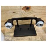 GENERATION LIGHTING- Canfield 14.25 in. 2-Light Burnt Sienna Minimalist Modern Wall Bathroom Vanity Light with Etched White Glass Shades