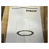 SONGMICS 40 Inches Mini Fitness Trampoline, Fitness Rebounder with Adjustable Handrail, Foldable Trampoline for At-Home Workout