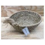 Lot of Woven Baskets and One Wicker Basket