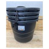 Lot of 4 - HDX Utility Tubs with Rope Handles
