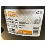 Lot of 4 - HDX Utility Tubs with Rope Handles