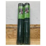 Lot of 2 - Poultry Netting Green Plastic 3ft x 25ft Everbilt