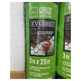 Lot of 2 - Poultry Netting Green Plastic 3ft x 25ft Everbilt