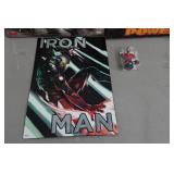 *3* Iron Man Signs and Paper Weight