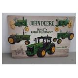 John Deere Raised Metal Sign