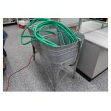 Galvanized Rain Barrel with Stand and Hose